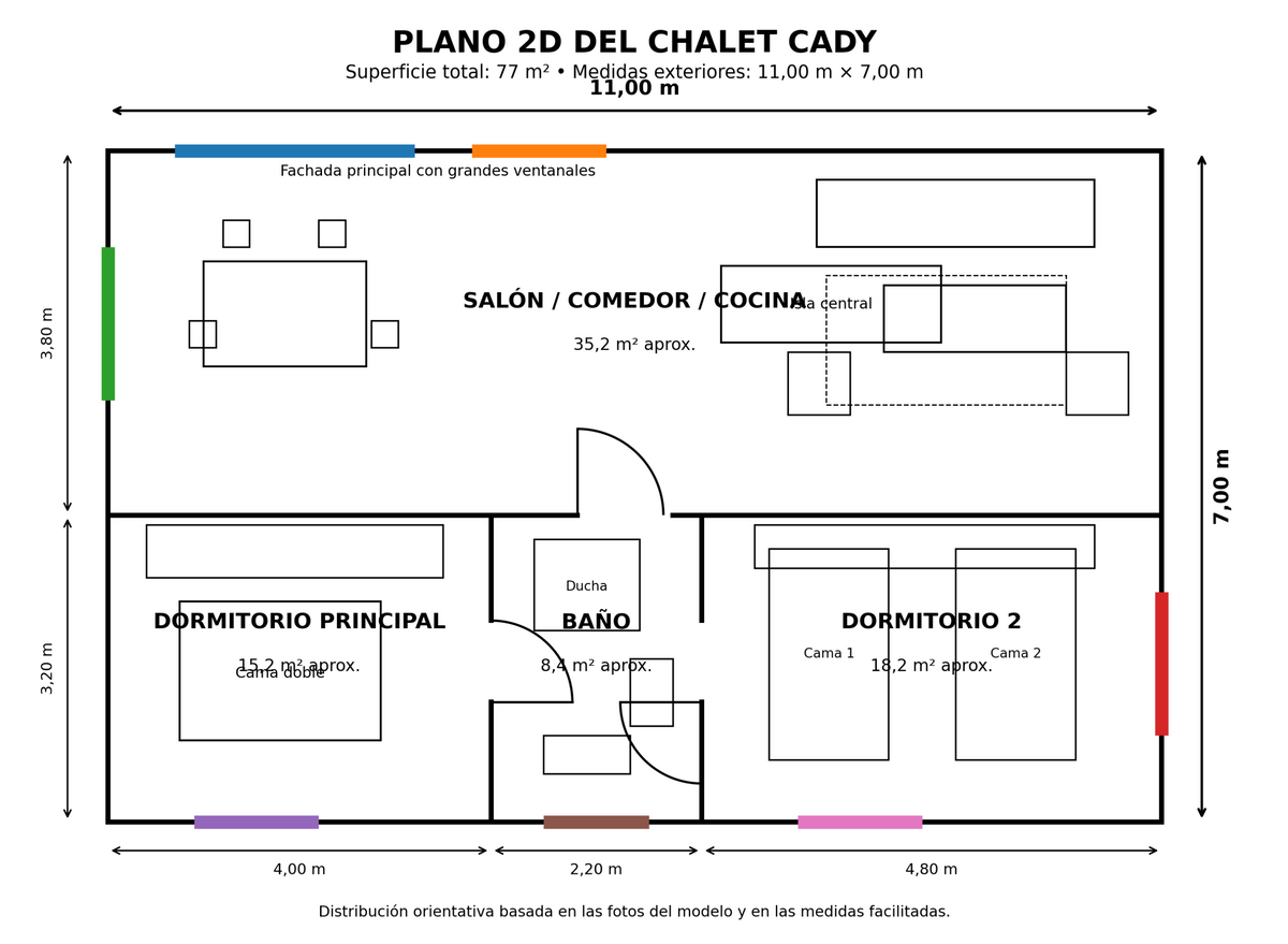 Casa móvil chalet Cady de 77 m2