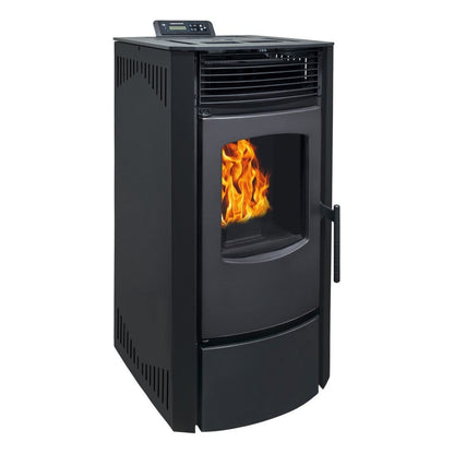 Estufa de pellets automática Mateo 9 kW – Negra