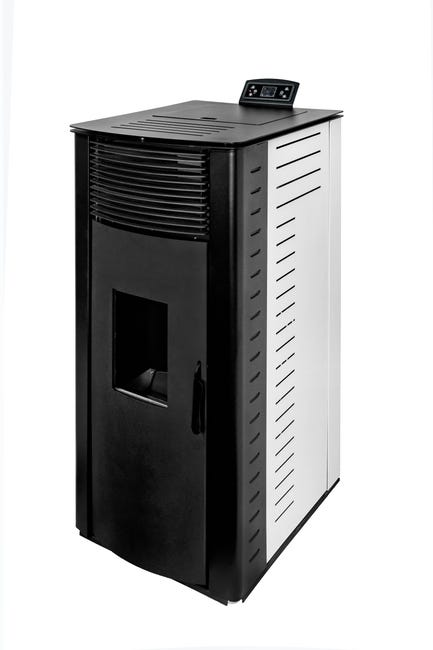Estufa de pellet GYDA CANALIZADA 15 KW color blanco