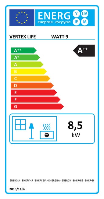 Estufa de pellet WATT 9 kW blanco