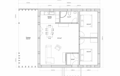 Casa prefabricada disponible de inmediato Chalet K-Home-M-80