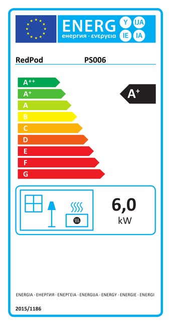 Estufa de pellet REDPOD POTIER 6 kW antracita