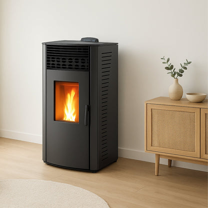 Estufa de pellets de aire Anita 12 kW Sannover Negro