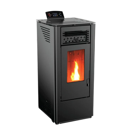 Estufa de Pellets ELITE 10kW Negra. Calor sustentable y Eficiente para Estancias de hasta 180 m³