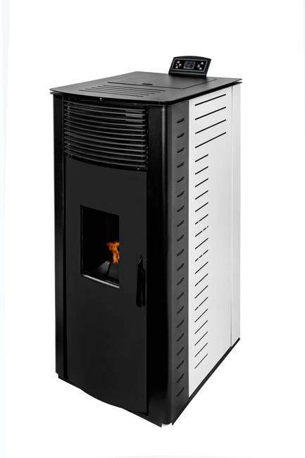 Estufa de pellet GYDA CANALIZADA 15 KW color blanco