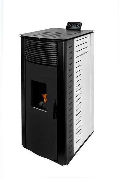 Estufa de pellet GYDA CANALIZADA 15 KW color blanco