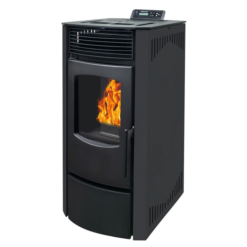 Estufa de pellets automática Mateo 9 kW – Negra