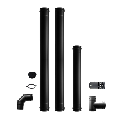 Estufa de Pellets Kit de Instalacion + Wifi incluido | 9 kW A+, Alto Rendimiento
