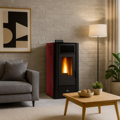 Estufa de pellets Anita 11,6 kW Burdeos Sannover