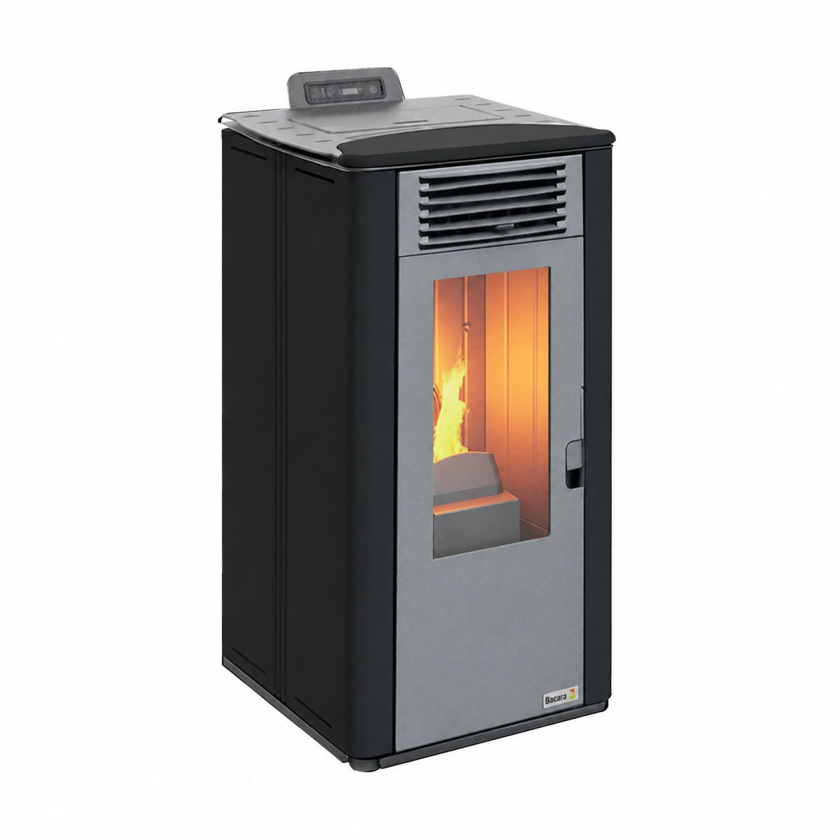 Estufa de pellets Terra 10,1 kW negra de fundición A+ para 95 m²