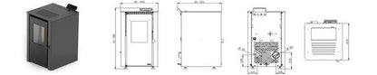Estufa de pellet REDPOD POTIER 6 kW antracita