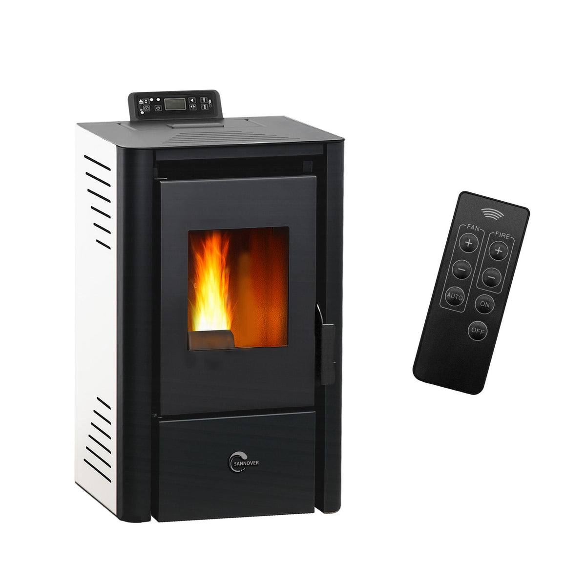 Estufa de pellets de aire Anita 9,4 kW Sannover Blanco