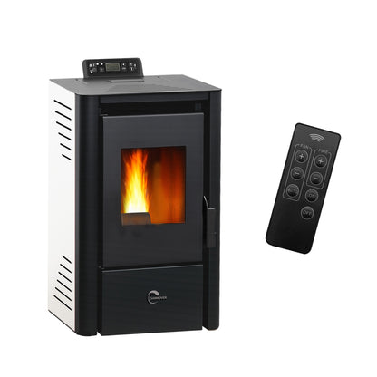 Estufa de pellets de aire Anita 9,4 kW Sannover Blanco