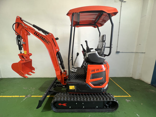 Mini Excavadora Giratoria BAIMSE 1800 kg, Motor Kubota de 3 Cilindros