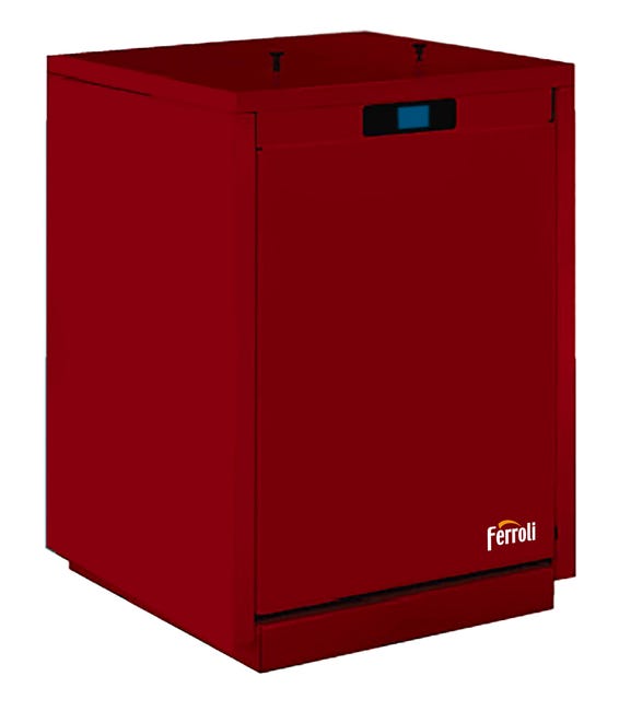 Termoestufa de pellets Ferroli T18 de 20,4 Kw en color rojo para 150 m2