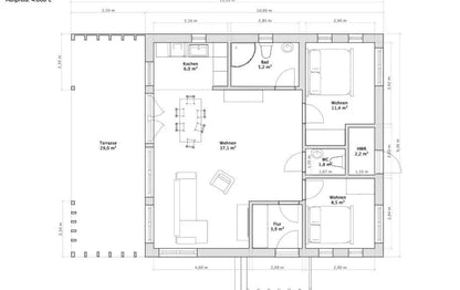 Casa prefabricada disponible de inmediato Chalet K-Home-M-80