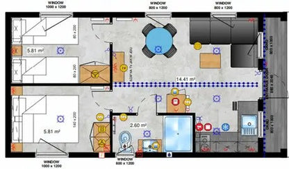 casa móvil Pequeña con garaje T2