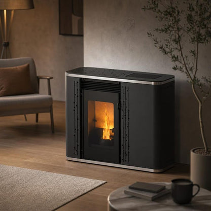 Estufa de pellets de pasillo Robin 7 kW Muspel compacta pasillos y espacios reducidos, + WiFi + CE