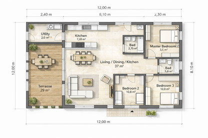 Chalet prefabricado K-Home-XL
