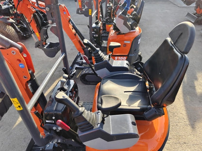 Miniexcavadora compacta 1 ton, motor Kubota 3 cilindros diésel, giro cero